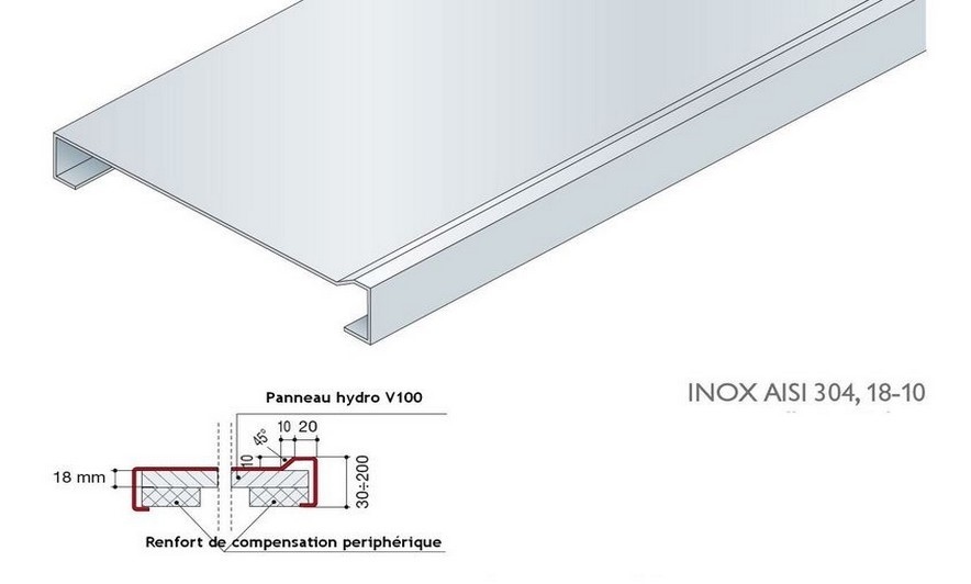 Plan de travail inox brossé - Inox de qualité - Maplaqueinox